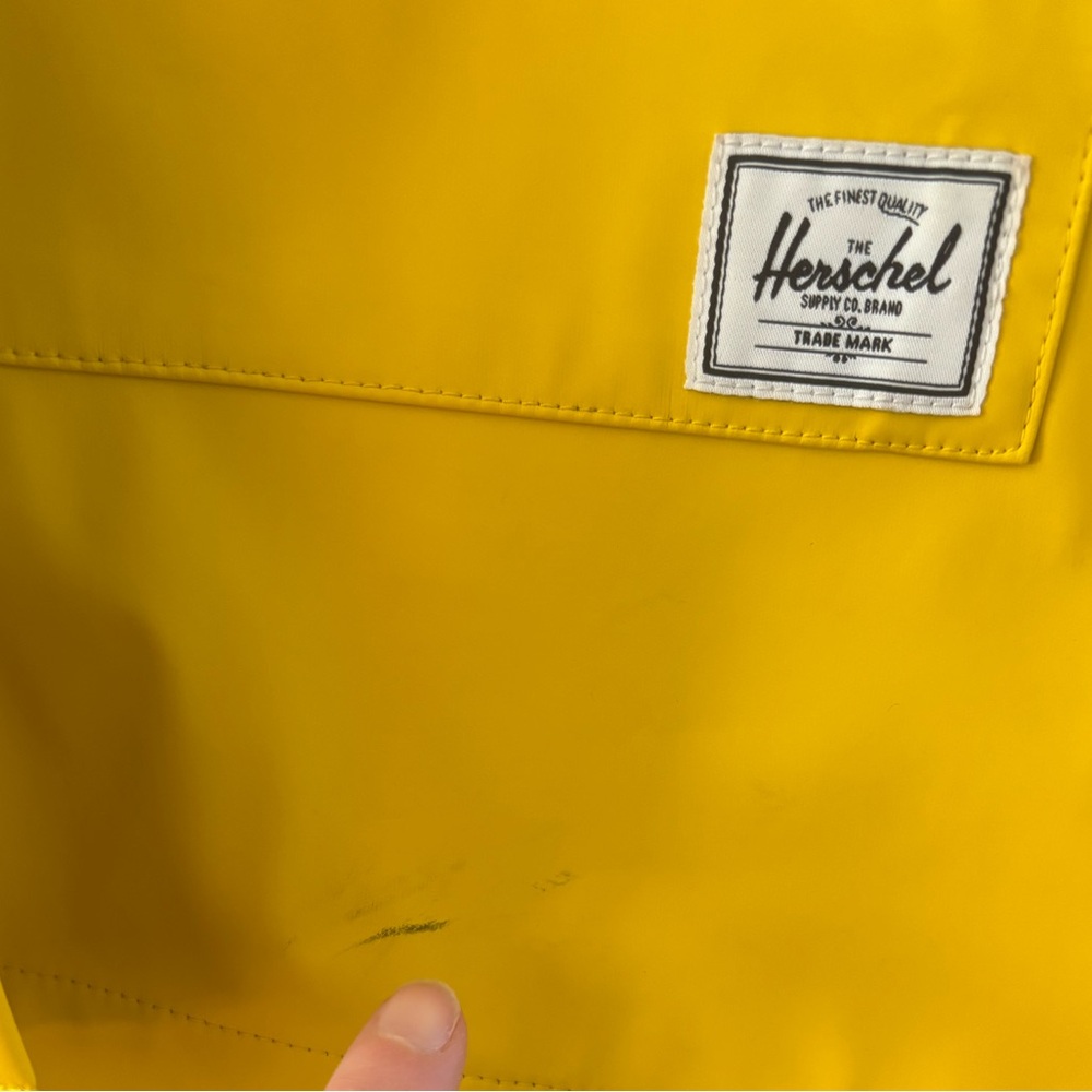 Women’s Herschel Supply Company Yellow Rain Jacket size L - Picture 8 of 10